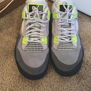 COPY - Jordan 4 Retro Neon 95. Grade school size 6.5